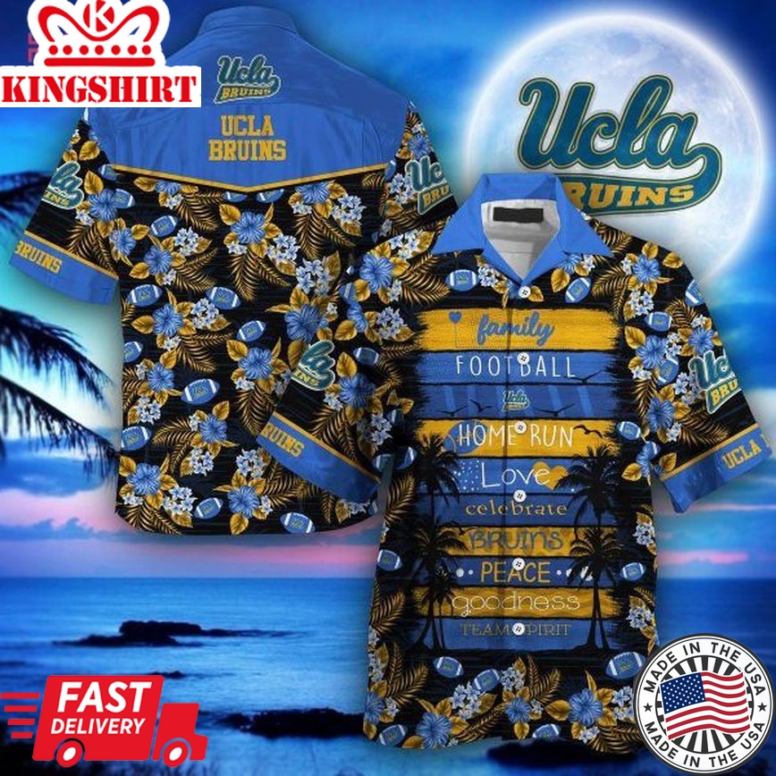 Ncaa Ucla Bruins Blue Gold Trendy Hawaiian Shirt V2 Aloha Shirt