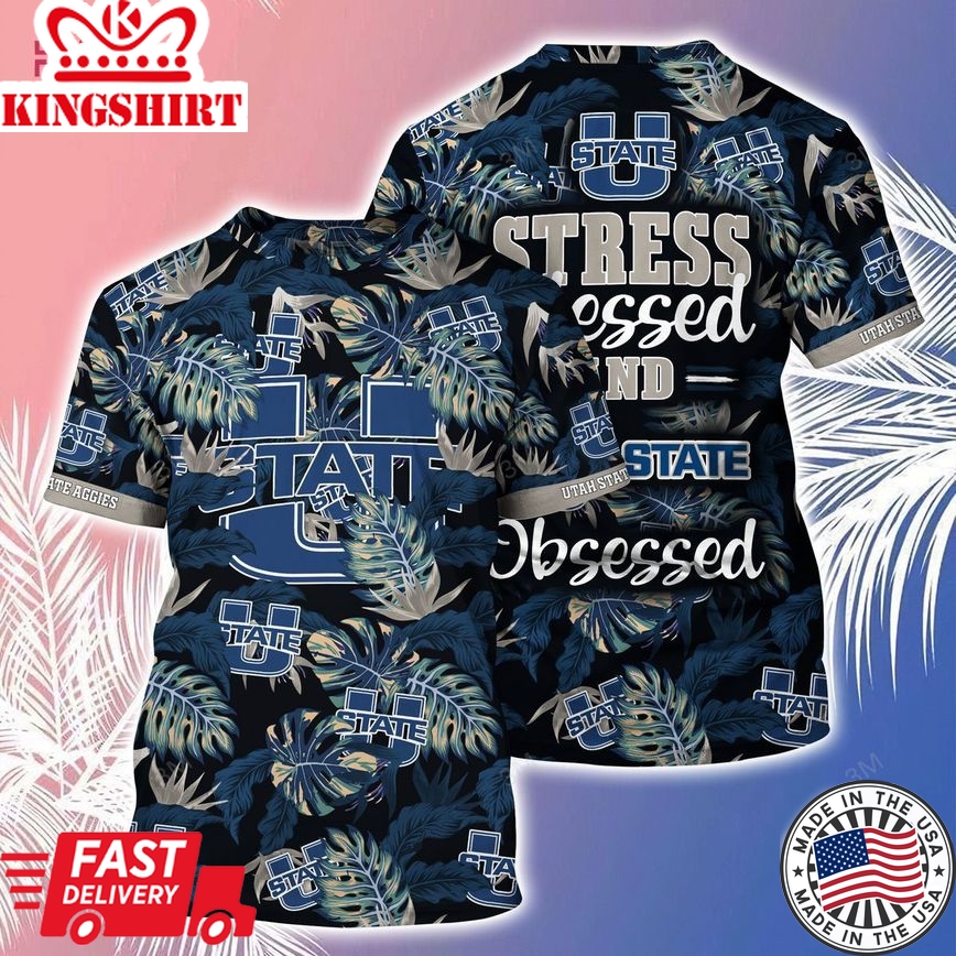 Ncaa Utah State Aggies Blessed Obsessed Trendy Hawaiian Shirt Aloha Shirt