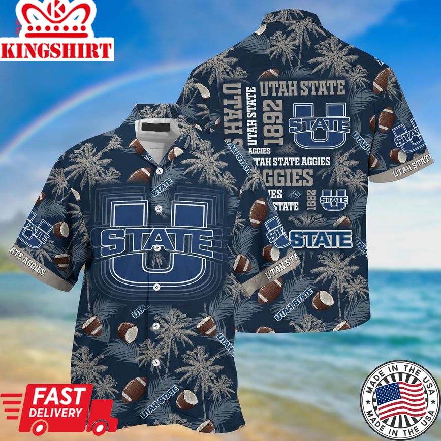 Ncaa Utah State Aggies Football Est 1892 Trendy Hawaiian Shirt Aloha Shirt