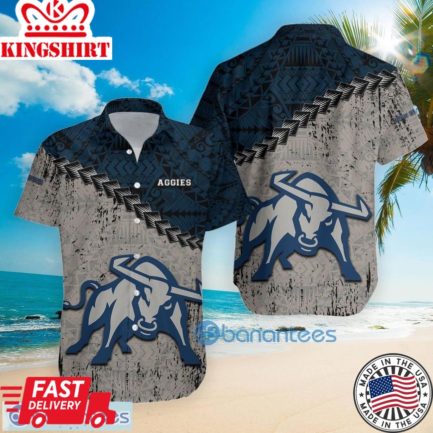 Ncaa Utah State Aggies Grunge Polynesian Tattoo Trendy Hawaiian Shirt Aloha Shirt