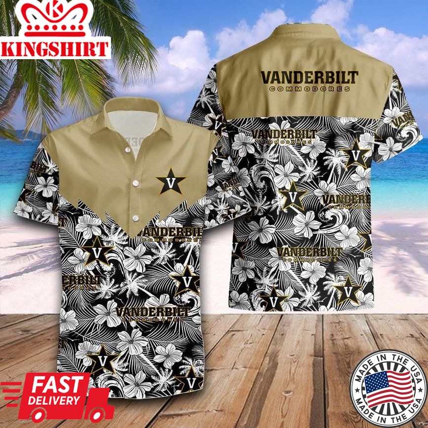 Ncaa Vanderbilt Commodores Pattern Trendy Hawaiian Shirt Aloha Shirt