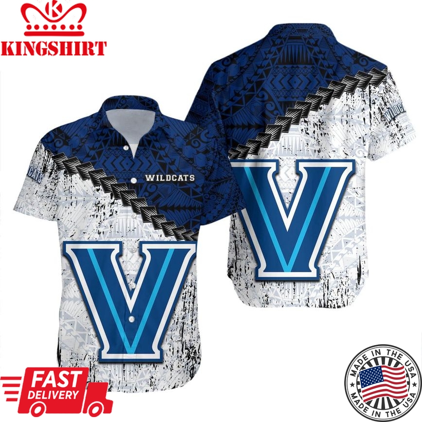 Ncaa Villanova Wildcats Polynesian Tattoo Trendy Hawaiian Shirt Aloha Shirt