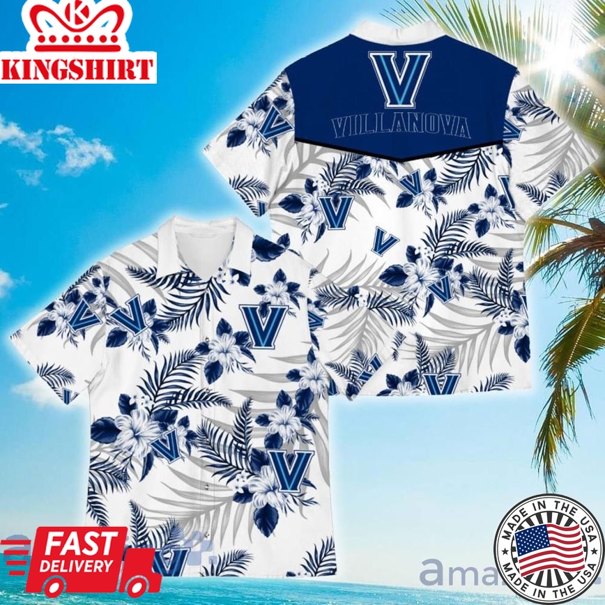 Ncaa Villanova Wildcats Tropical Flower Trendy Hawaiian Shirt Aloha Shirt