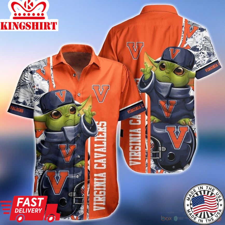 Ncaa Virginia Cavaliers Baby Yoda Trendy Hawaiian Shirt Aloha Shirt