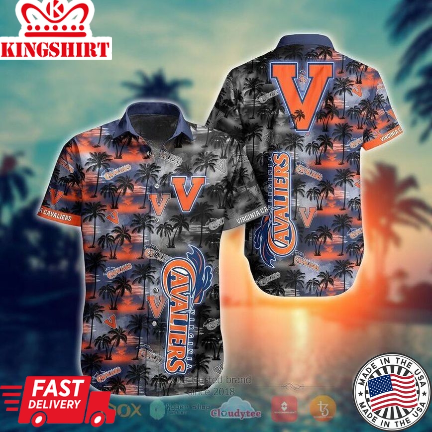 Ncaa Virginia Cavaliers Coconut Tree Trendy Hawaiian Shirt Aloha Shirt