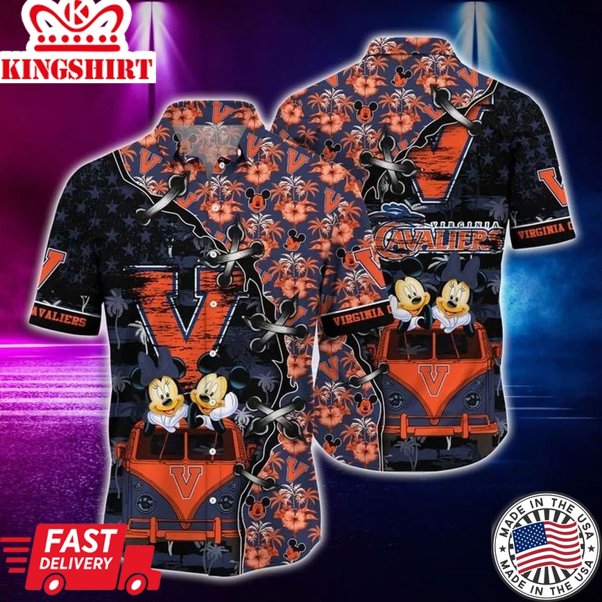 Ncaa Virginia Cavaliers Mickey Mouse Trendy Hawaiian Shirt Aloha Shirt