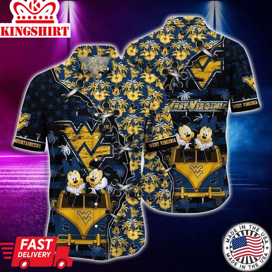 Ncaa West Virginia Mountaineers Mickey Mouse Trendy Hawaiian Shirt Aloha Shirt