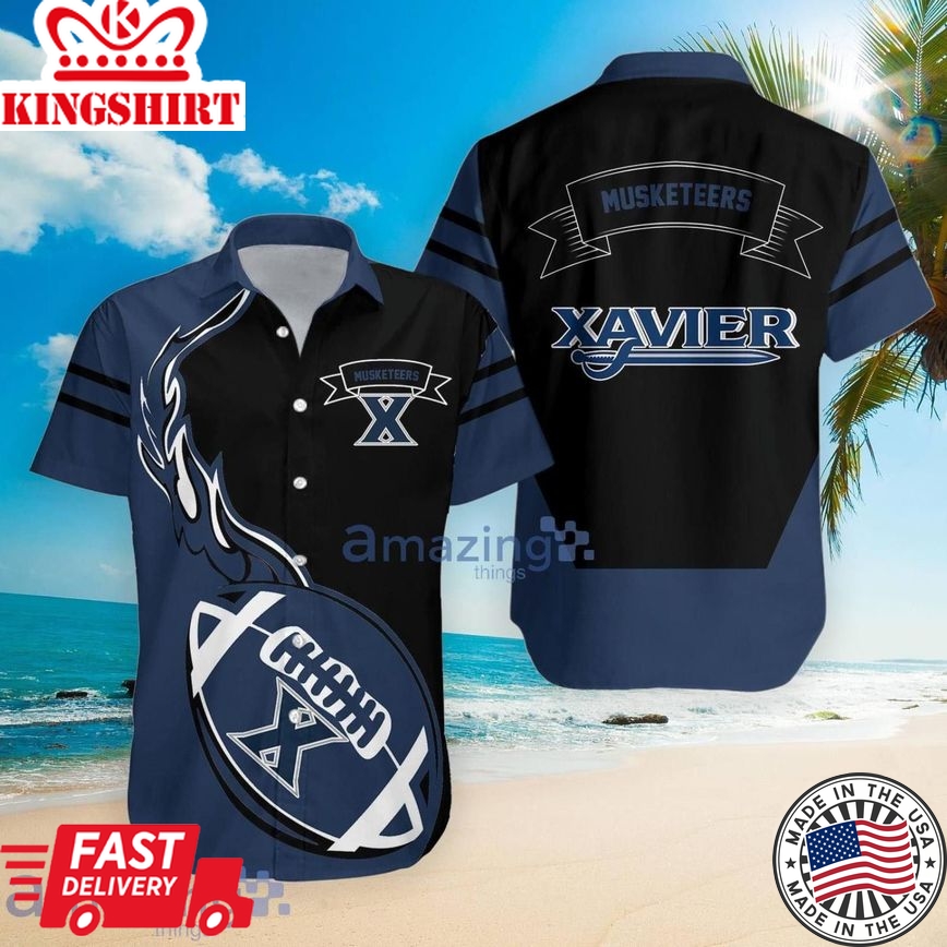 Ncaa Xavier Musketeers Flame Ball Trendy Hawaiian Shirt Aloha Shirt