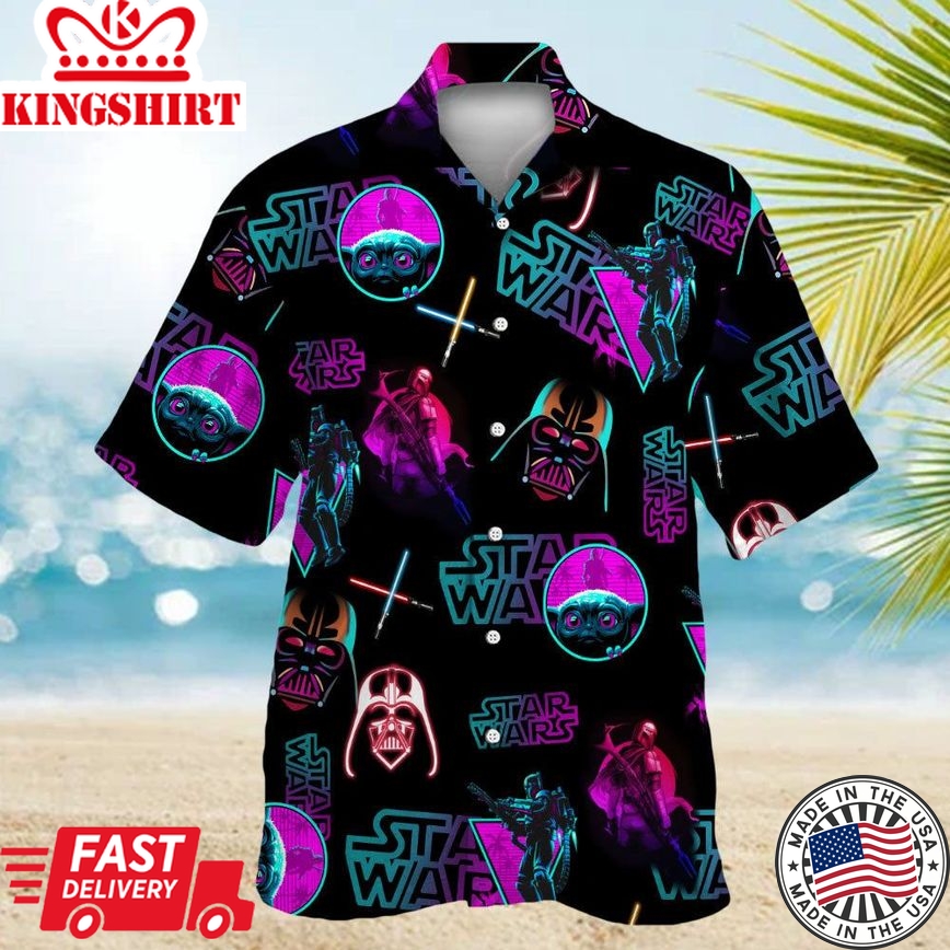 Neon Star Wars Hawaiian Shirt