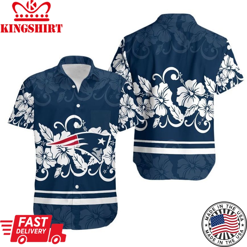 New England Patriots Hibiscus Flowers Hawaiian Shirt and Shorts: Summer Collection