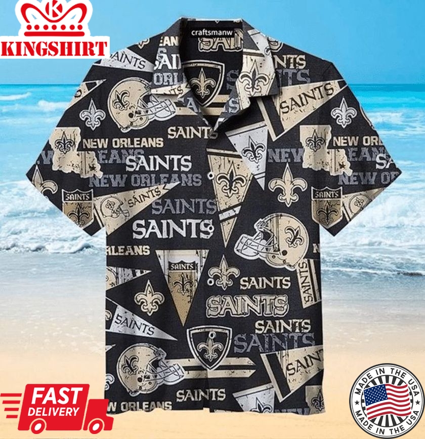 New Orleans Saints Nfl Team Trendy Hawaiian Shirt Aloha Shirt