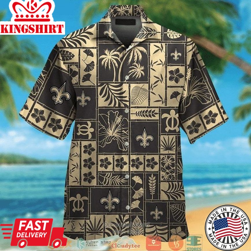 New Orleans Saints Nfl Team Trendy Hawaiian Shirt V2 Aloha Shirt