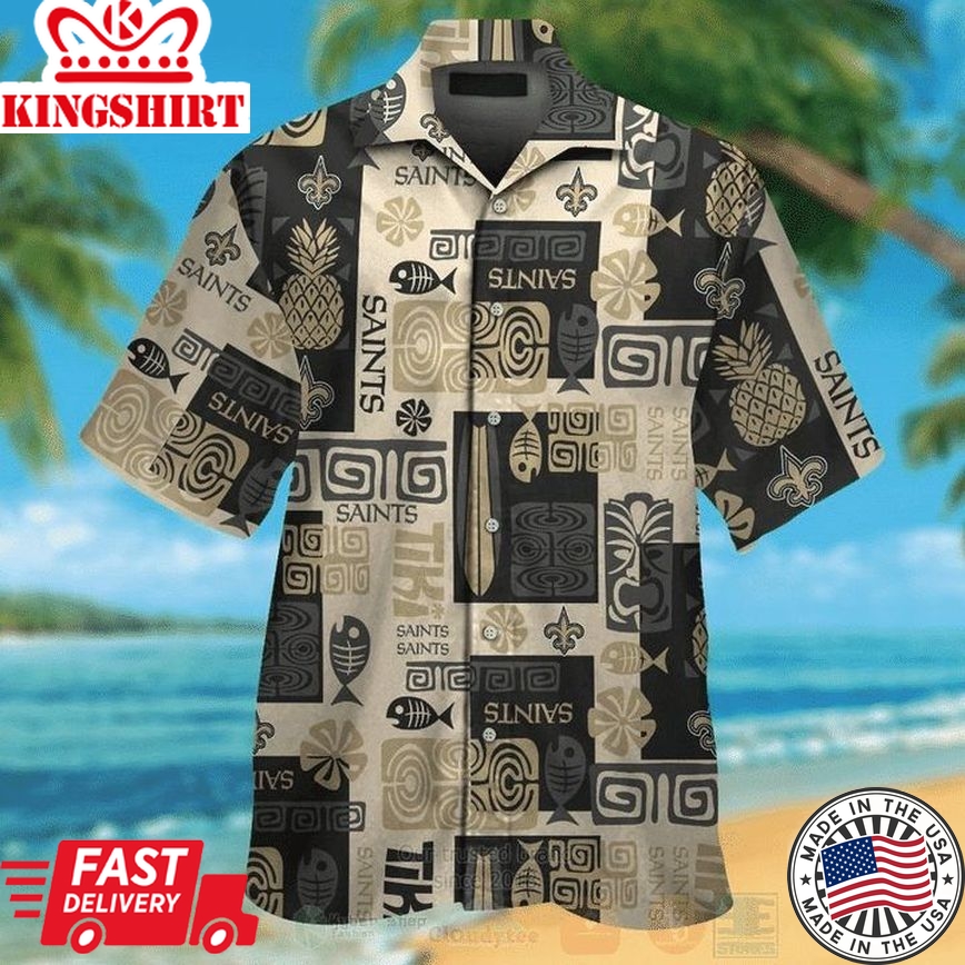 New Orleans Saints Nfl Team Trendy Hawaiian Shirt V4 Aloha Shirt