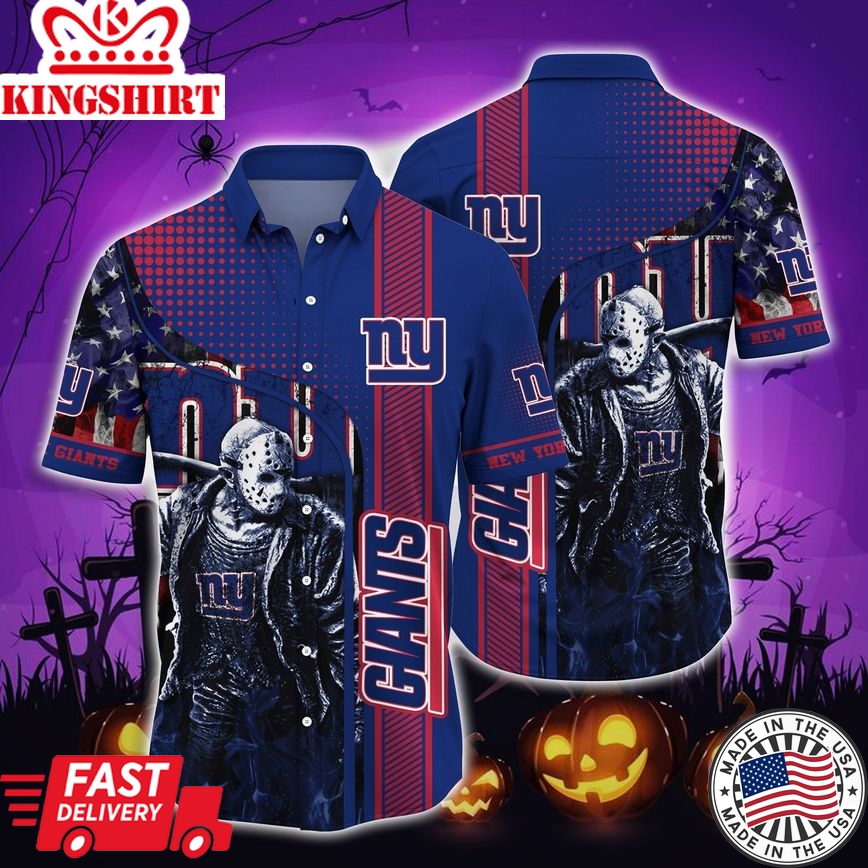 New York Giants Halloween-Aloha Shirt,Halloween Hawaiian Shirts,Hawaiian Shirts For Men,Hawaiian Shirts For Women