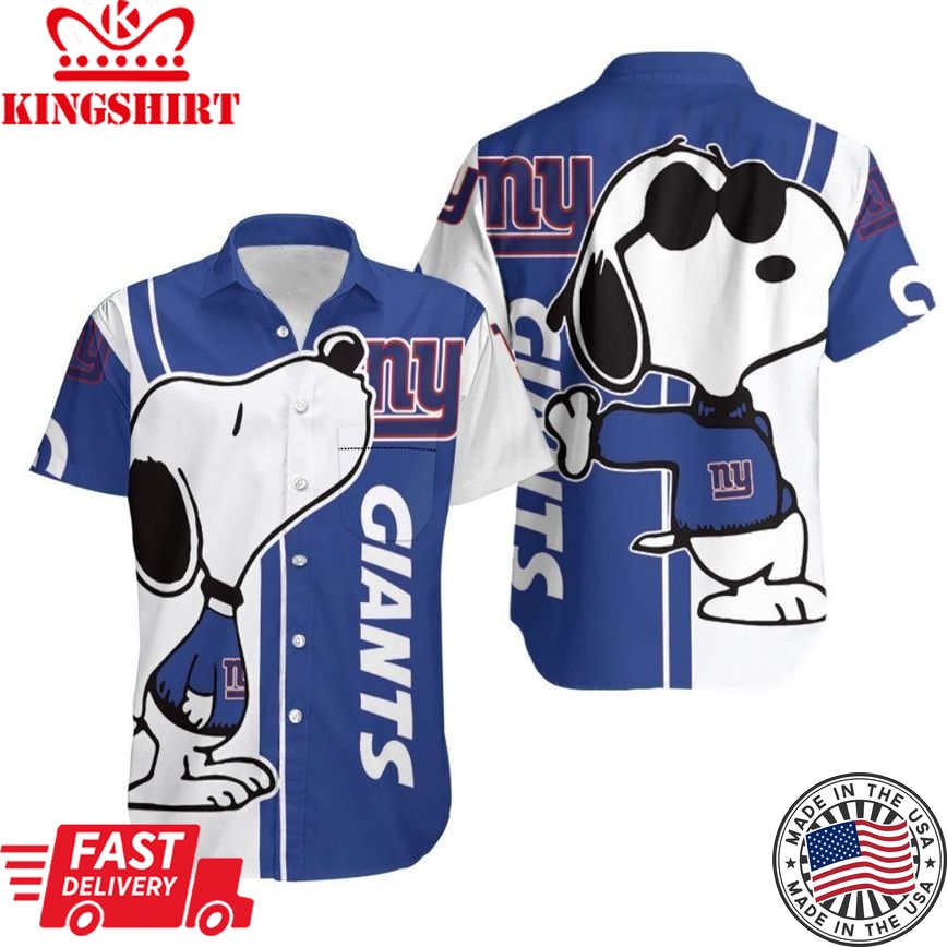 New York Giants Hawaiian Aloha Shirt For Big Fans