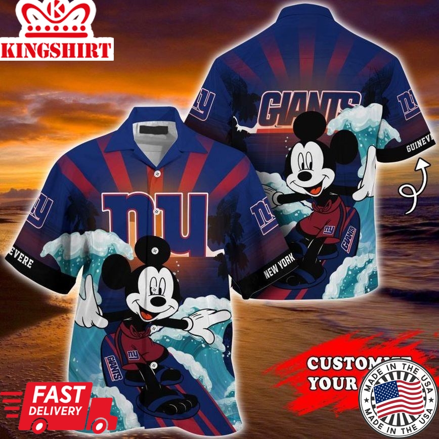 New York Giants NFL Summer Customized Hawaiian Shirt