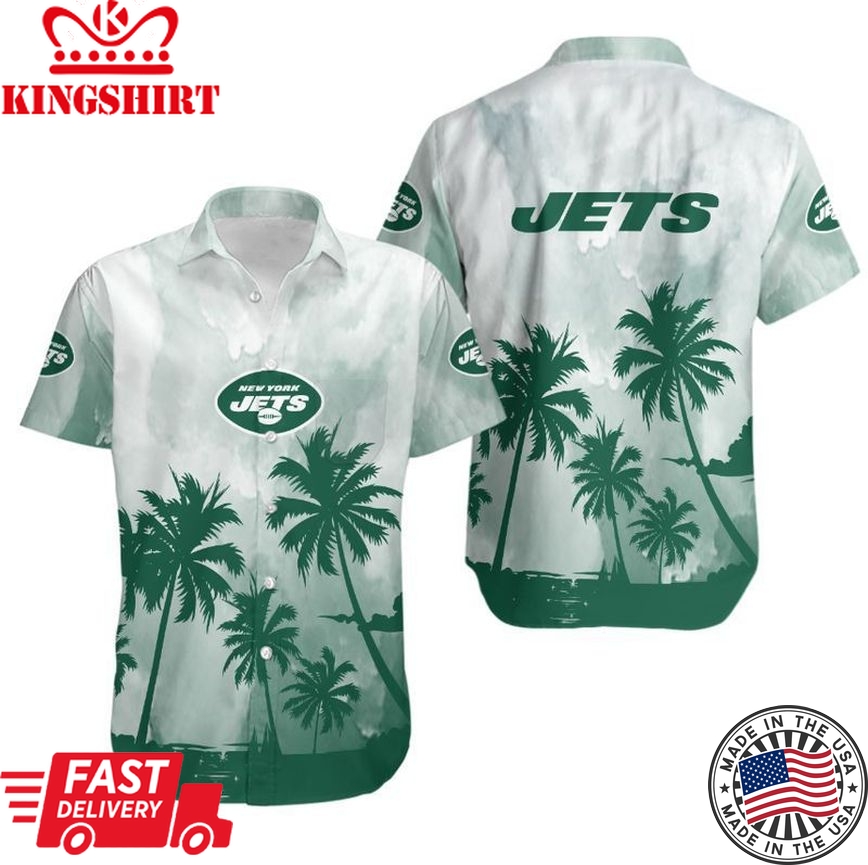 New York Jets Coconut Trees NFL Gift For Fan Hawaiian Graphic Print Sh