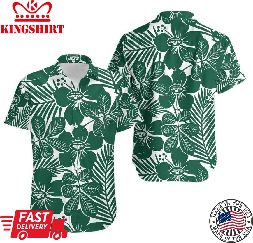 New York Jets Flower Hawaii Shirt And Shorts Summer Collection H97