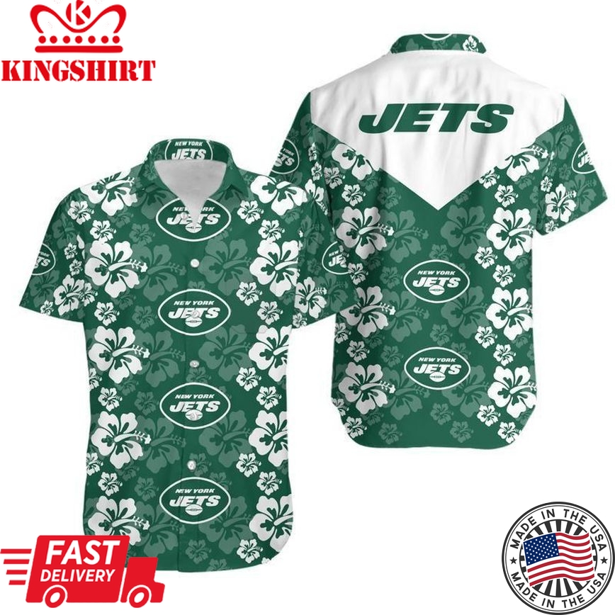 New York Jets Flowers Hawaii Shirt And Shorts Summer Collection H97