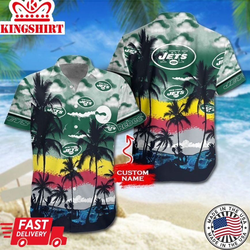 New York Jets NFL Gift For Fan Personalized Hawaiian Graphic Print Sho