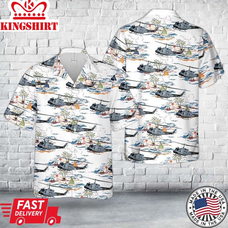 New Zealand - Air Force Bell Uh-1H Iroquois (205) Trendy Hawaiian Shirt