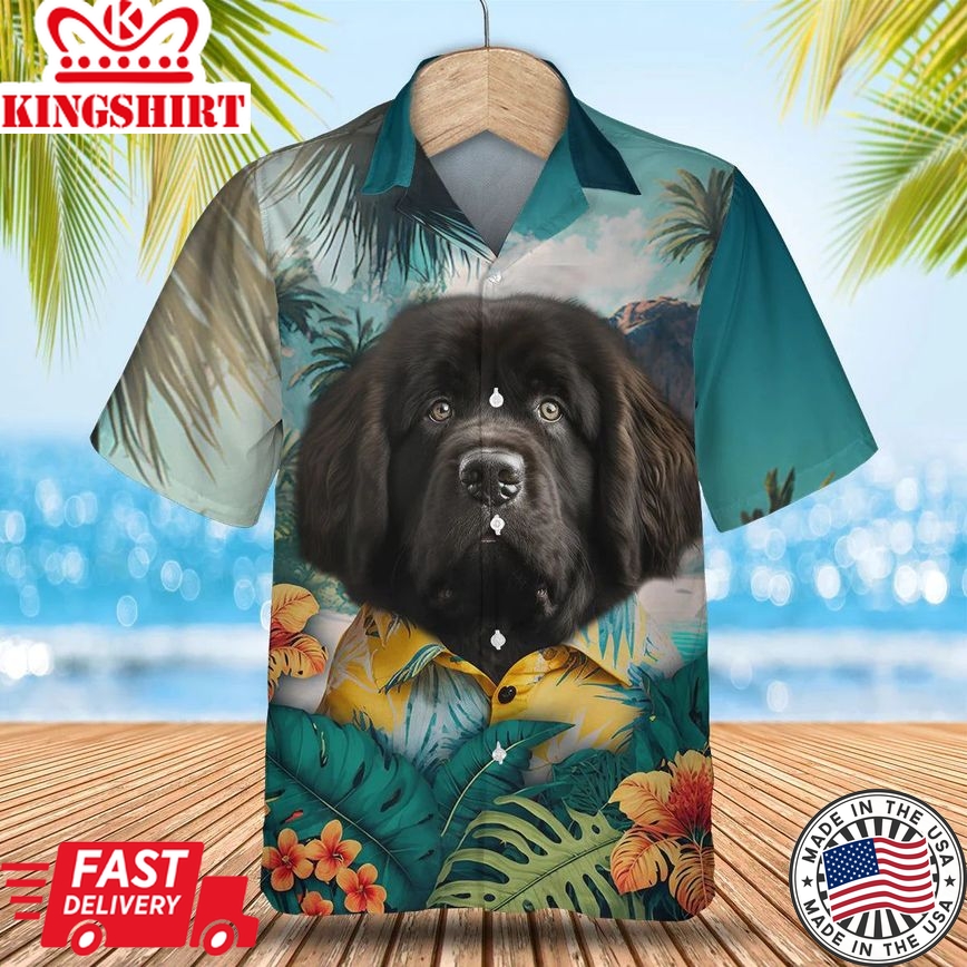 Newfoundland Tropic Escape - Stand Out in the Tropics with this Exquisite Trendy Hawaiian Shirt