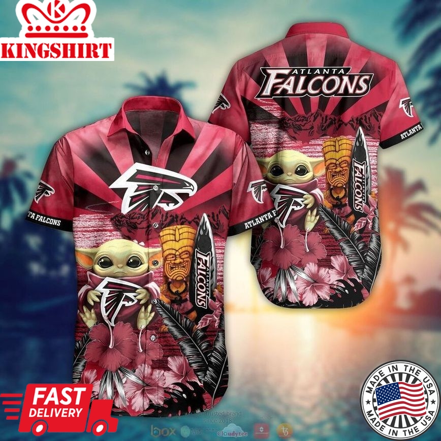 Nfl Atlanta Falcons Baby Yoda Trendy Hawaiian Shirt Aloha Shirt