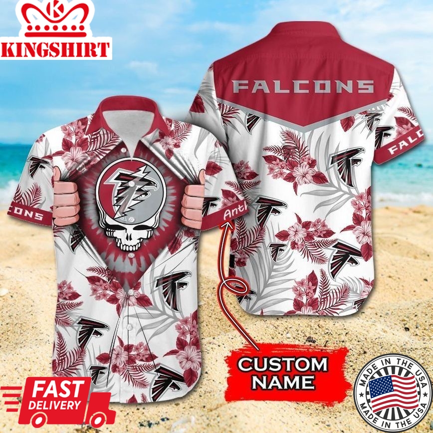 NFL Atlanta Falcons Grateful Dead Gift For Fan Personalized Hawaiian Shirt & Short