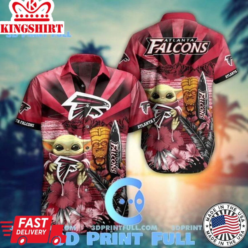 NFL Atlanta Falcons Hawaiian Shirt Baby Yoda Style Summer Collection Trending Hawaiian Shirts