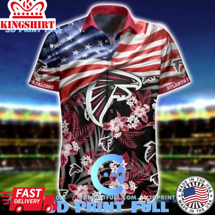 NFL Atlanta Falcons Hawaiian Shirt Short Flag