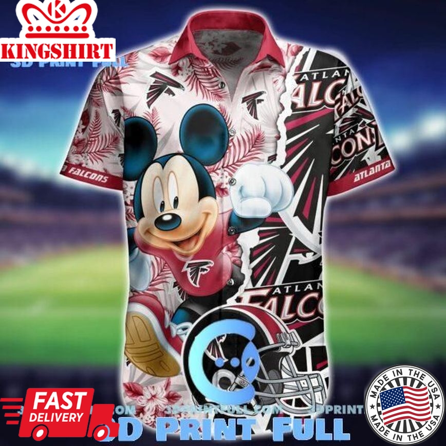 NFL Atlanta Falcons Hawaiian Shirt Short Mickey Summer Collection Trending Hawaiian Shirts