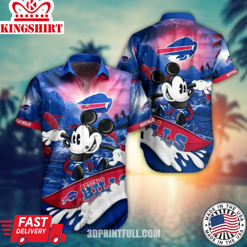 NFL Buffalo Bills Hawaiian Shirt: Mickey Summer Collection, Trending Hawaiian Shirts