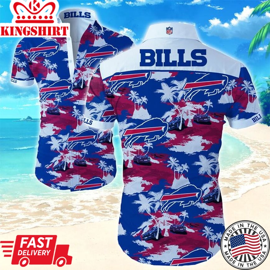 NFL Buffalo Bills Hawaiian Shirt: Short Skull All Over Print - Show Your Team Pride