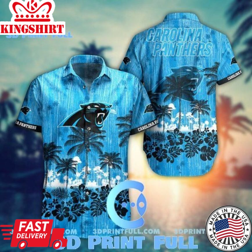 NFL Carolina Panthers Hawaiian Shirt And Short This Summer Trending Hawaiian Shirts Design 1