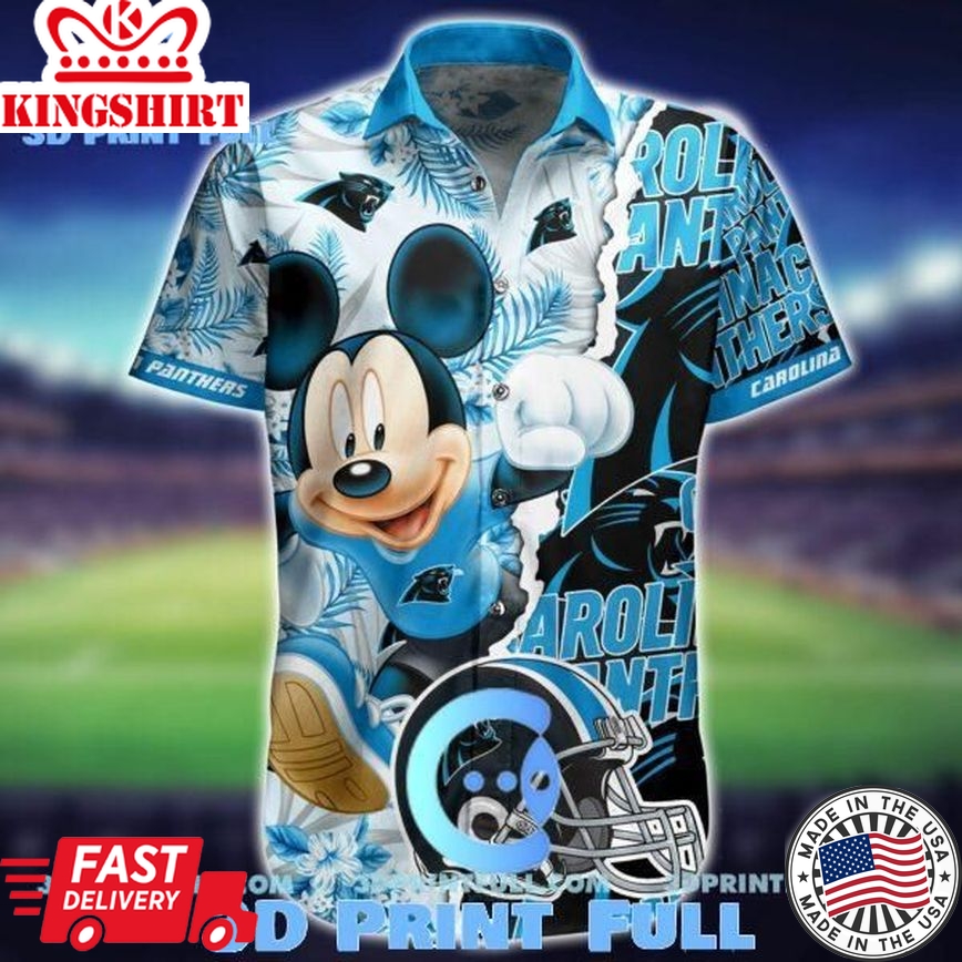 NFL Carolina Panthers Hawaiian Shirt Short Mickey All Over Print