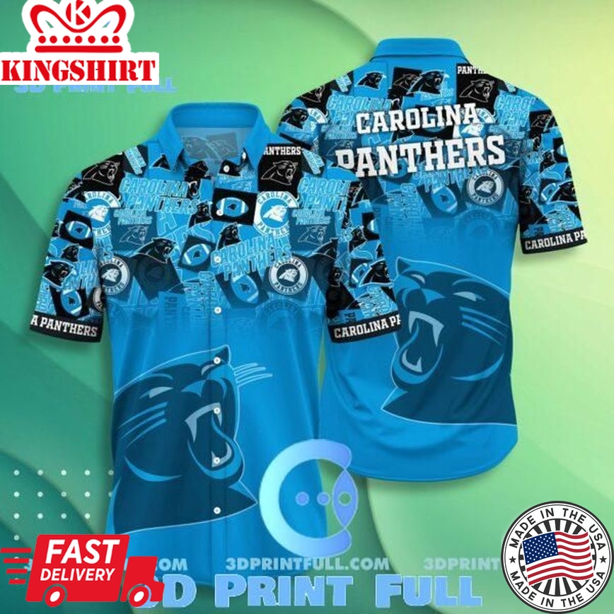 NFL Carolina Panthers Hawaiian Shirt Short Trending Summer 3