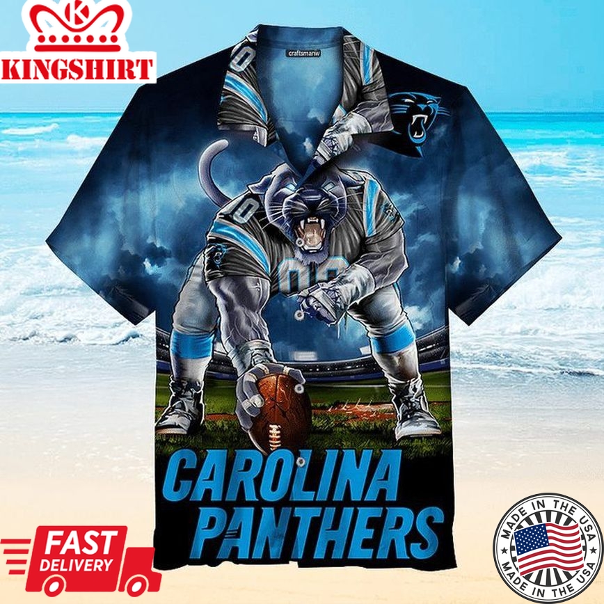 Nfl Carolina Panthers Mascot Blue Trendy Hawaiian Shirt Aloha Shirt