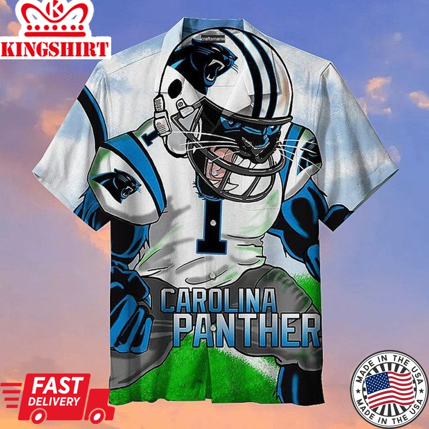 Nfl Carolina Panthers Mascot White Trendy Hawaiian Shirt Aloha Shirt