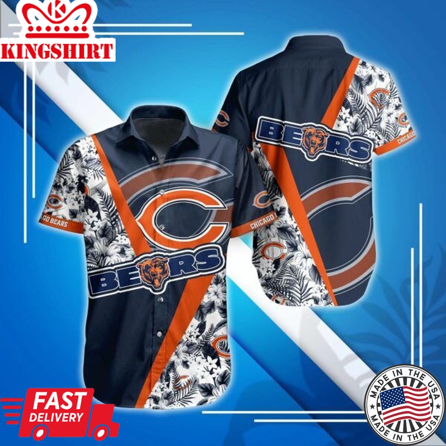 NFL Chicago Bears Hawaiian Shirt and Short: This Summer, Trending Hawaiian Shirts Design 1