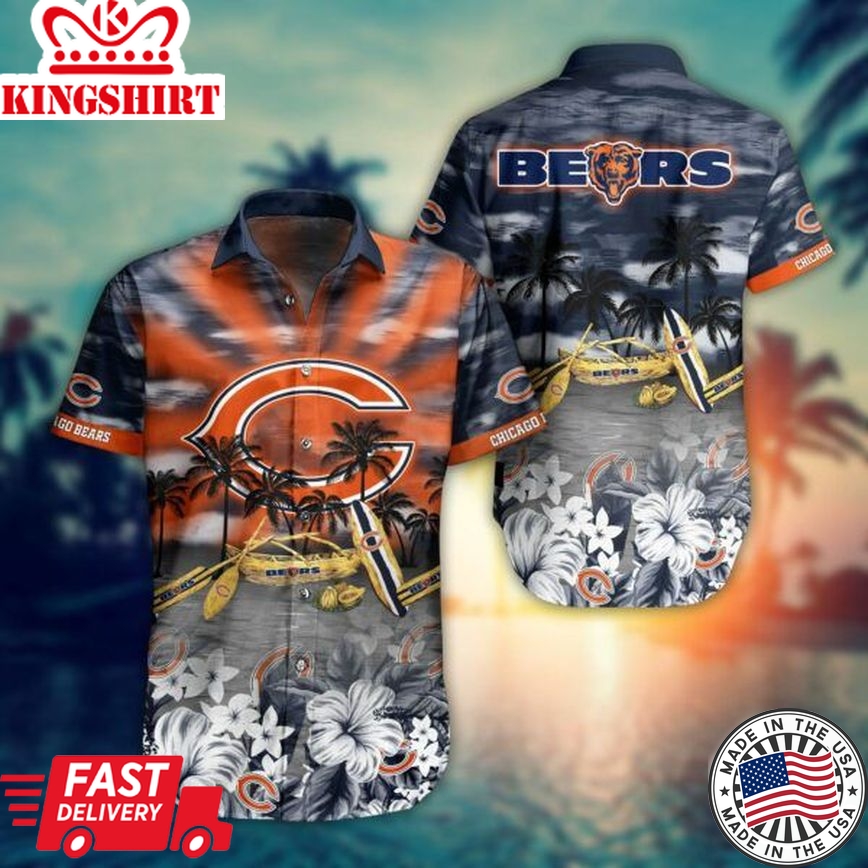 NFL Chicago Bears Hawaiian Shirt and Short: This Summer, Trending Hawaiian Shirts Design 3