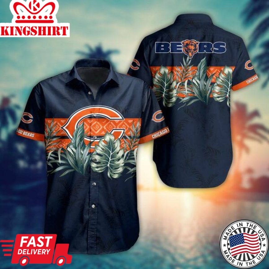 NFL Chicago Bears Hawaiian Shirt: Short Style, Hot Trending, Summer Collection, Trending Hawaiian Shirts