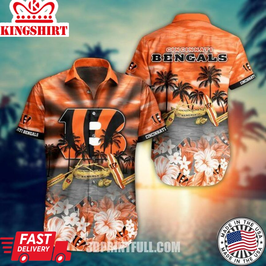 NFL Cincinnati Bengals Hawaiian Shirt And Short This Summer Trending Hawaiian Shirts Design 4