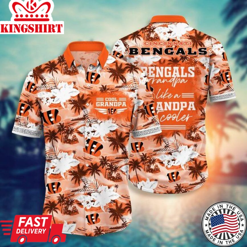 NFL Cincinnati Bengals Hawaiian Shirt For Grandparent