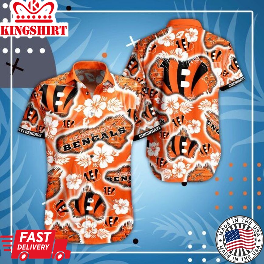 NFL Cincinnati Bengals Hawaiian Shirt Short For Fans 01