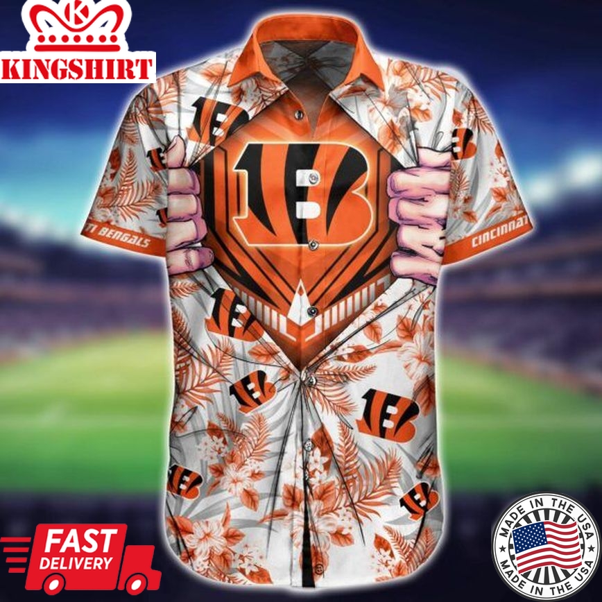 NFL Cincinnati Bengals Hawaiian Shirt Short For Fans 02