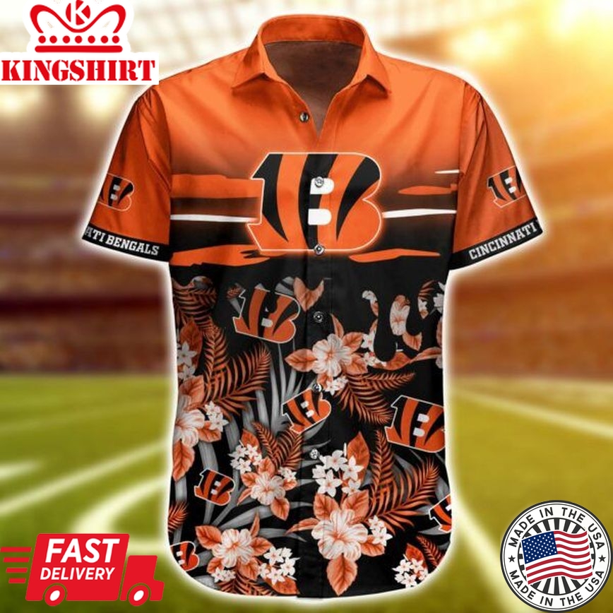 NFL Cincinnati Bengals Hawaiian Shirt Short For Fans 04