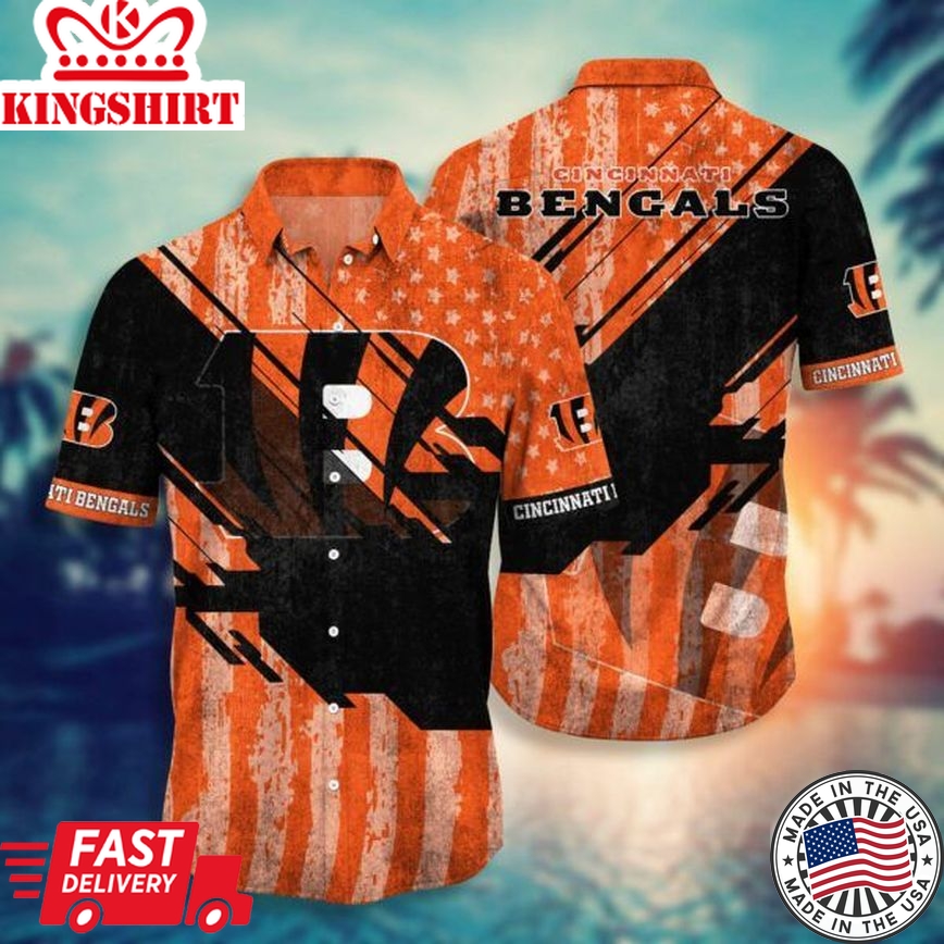 NFL Cincinnati Bengals Hawaiian Shirt Short Style Hot Trending 02