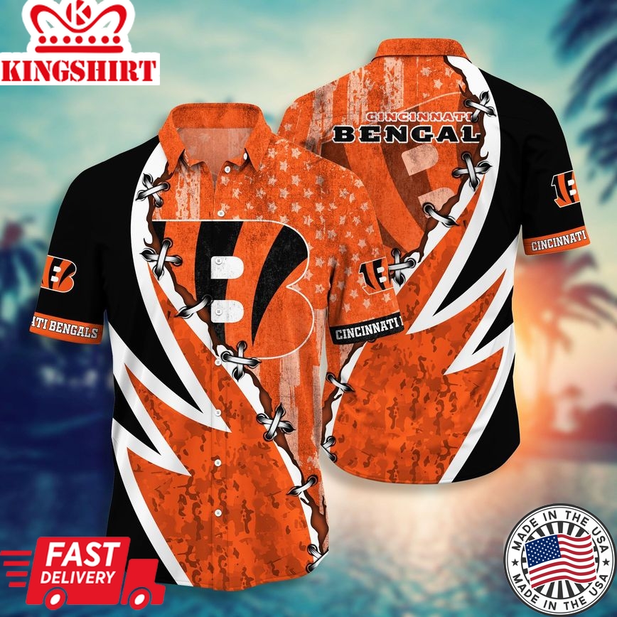 NFL Cincinnati Bengals Hawaiian Shirt Short Style Hot Trending 03