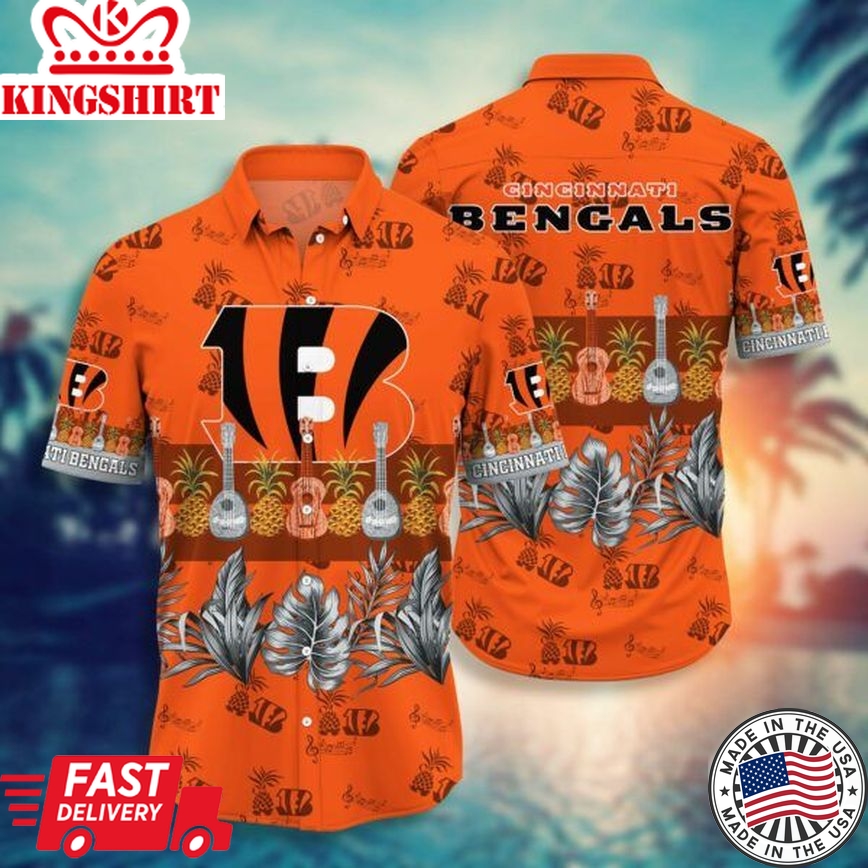 NFL Cincinnati Bengals Hawaiian Shirt Short Style Hot Trending Summer 01