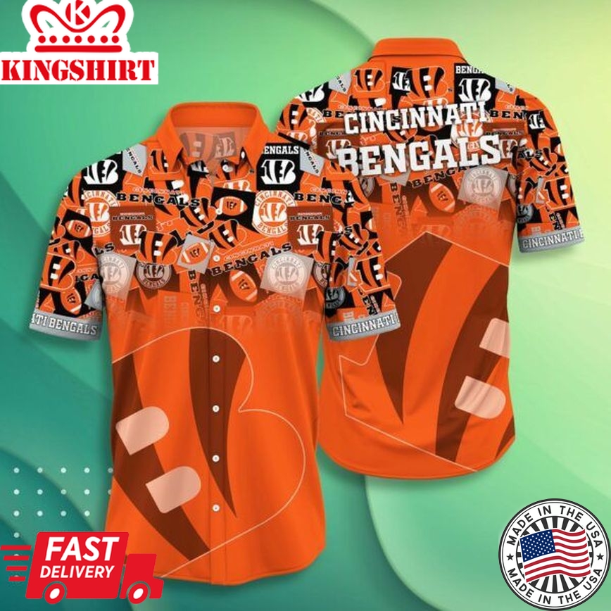 NFL Cincinnati Bengals Hawaiian Shirt Short Style Hot Trending Summer 02